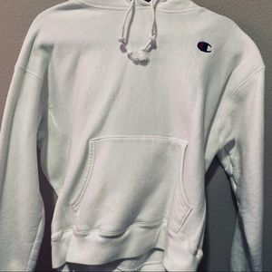 White CHAMPION hoodie/sweatshirt